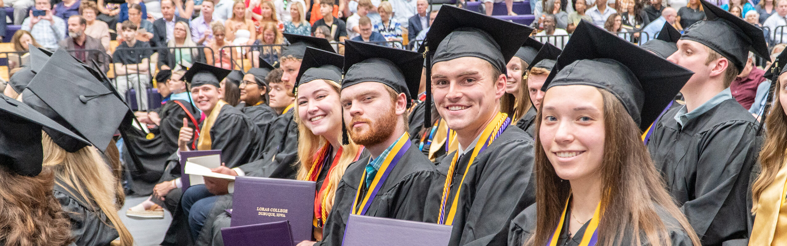 Proud Loras College Student during commencement