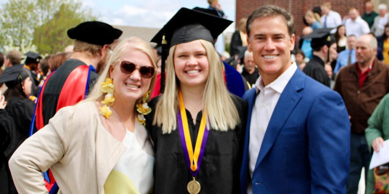 Grad at Mass on Commencement Day