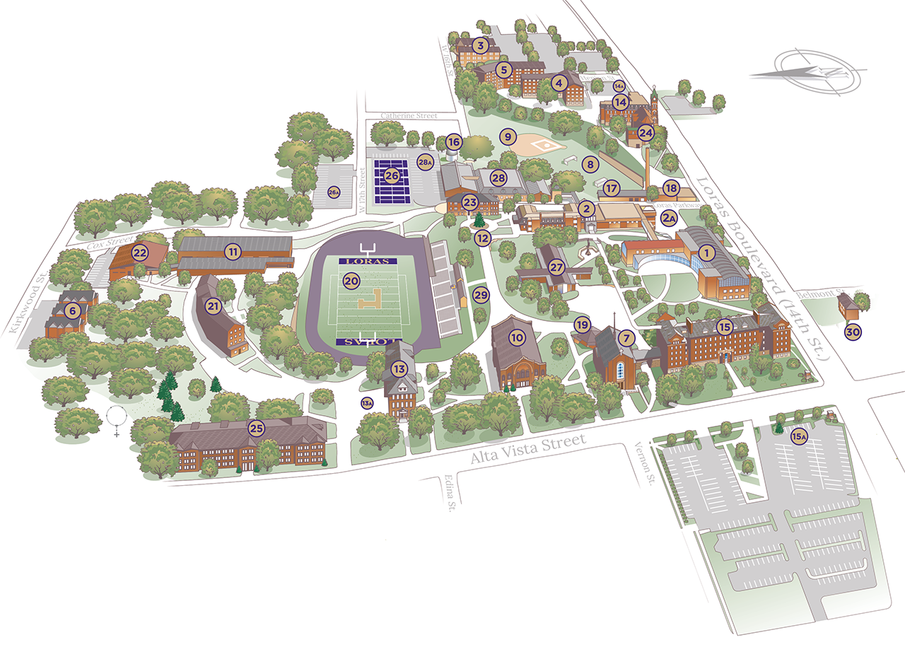 Loras College campus map