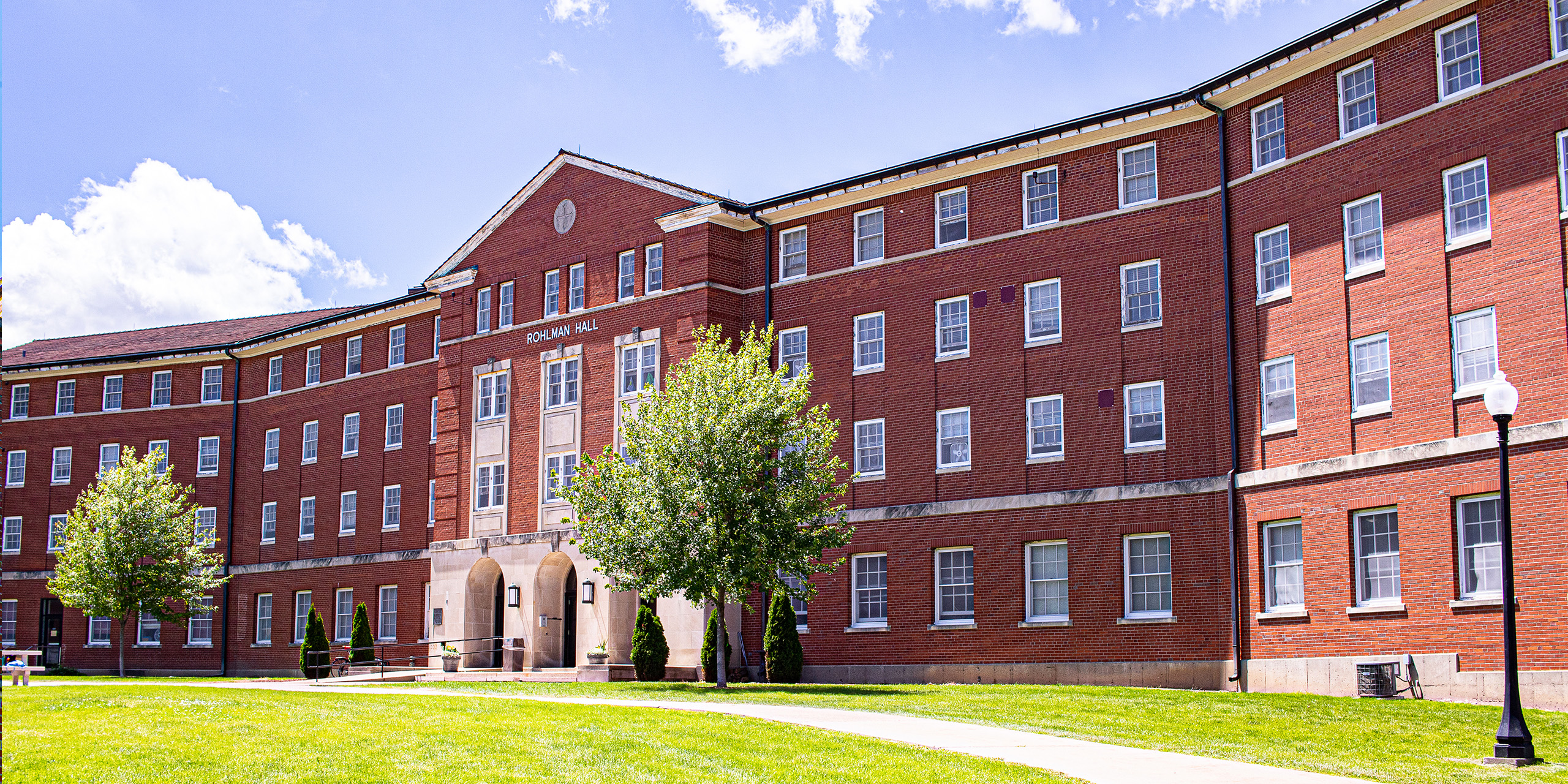 front outside view of Loras College Rohlman Hall
