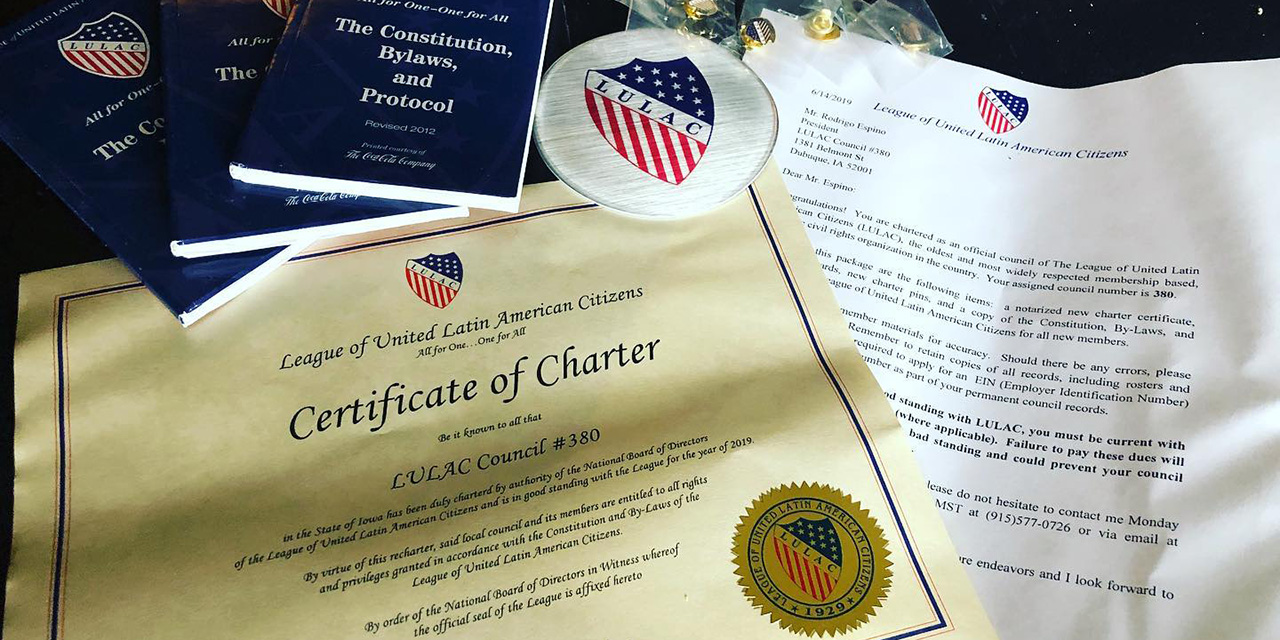Loras Receives Official Charter Membership in LULAC