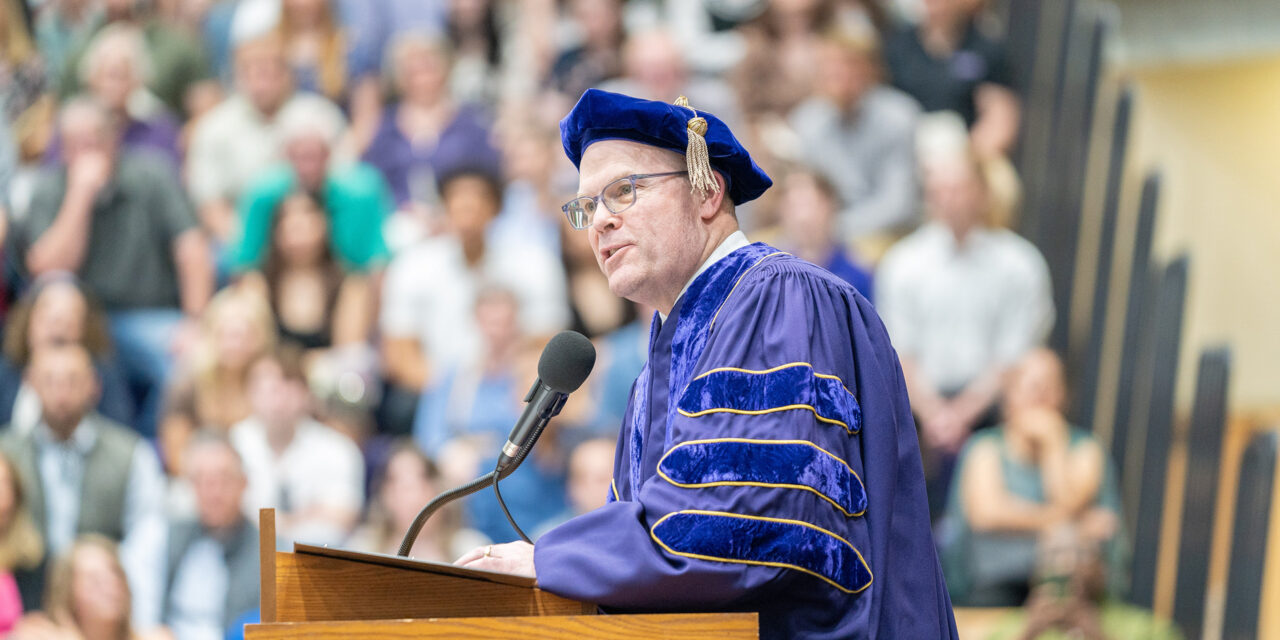 neuropsychologist Dr. Mike McCrea '88 delivered the Commencement address to Loras