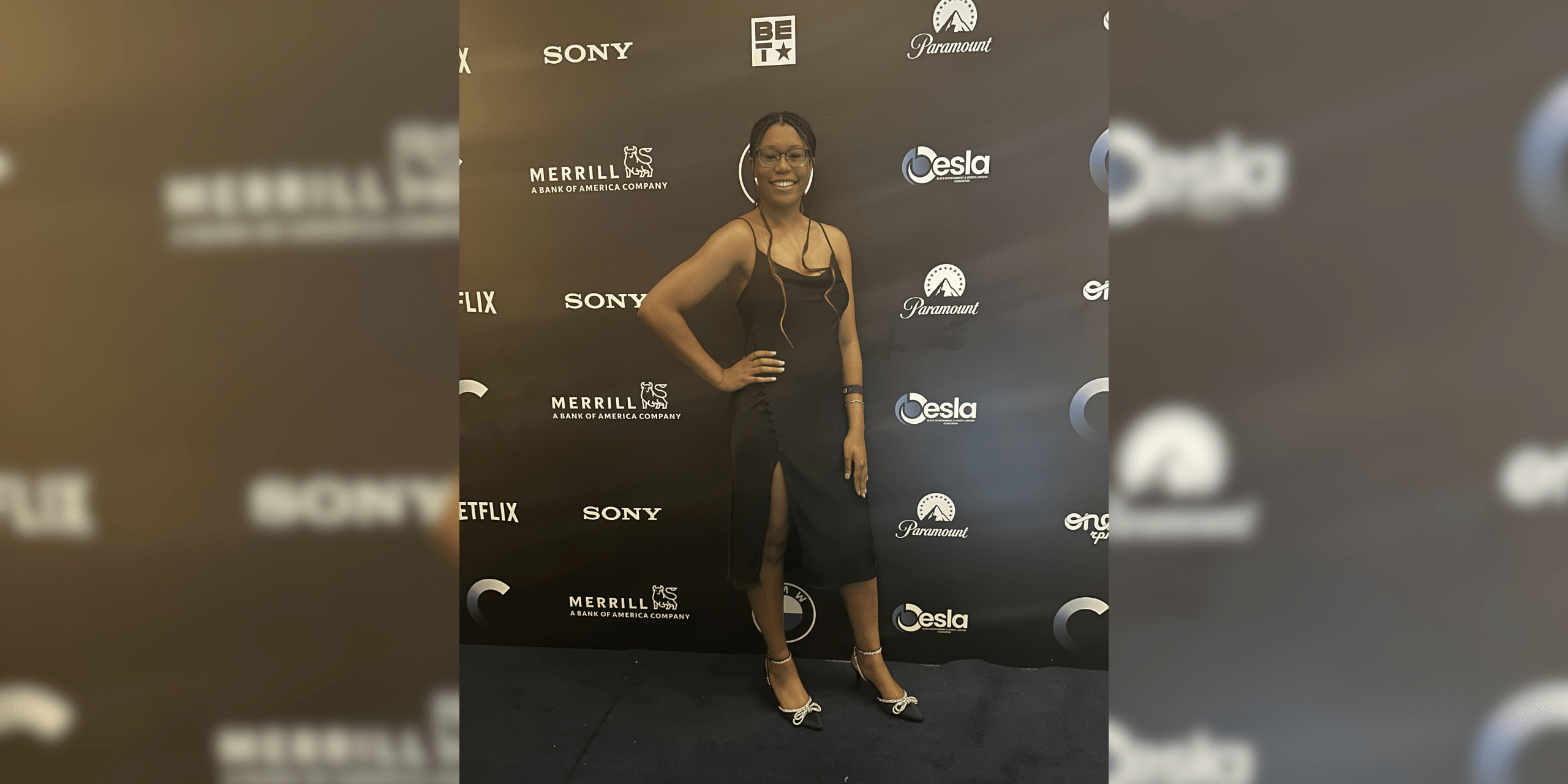 Asia Singleton ('20) poses at the BESLA (Black Entertainment and Sports Lawyer Association) Film Festival in the Dominican Republic in November 2023.