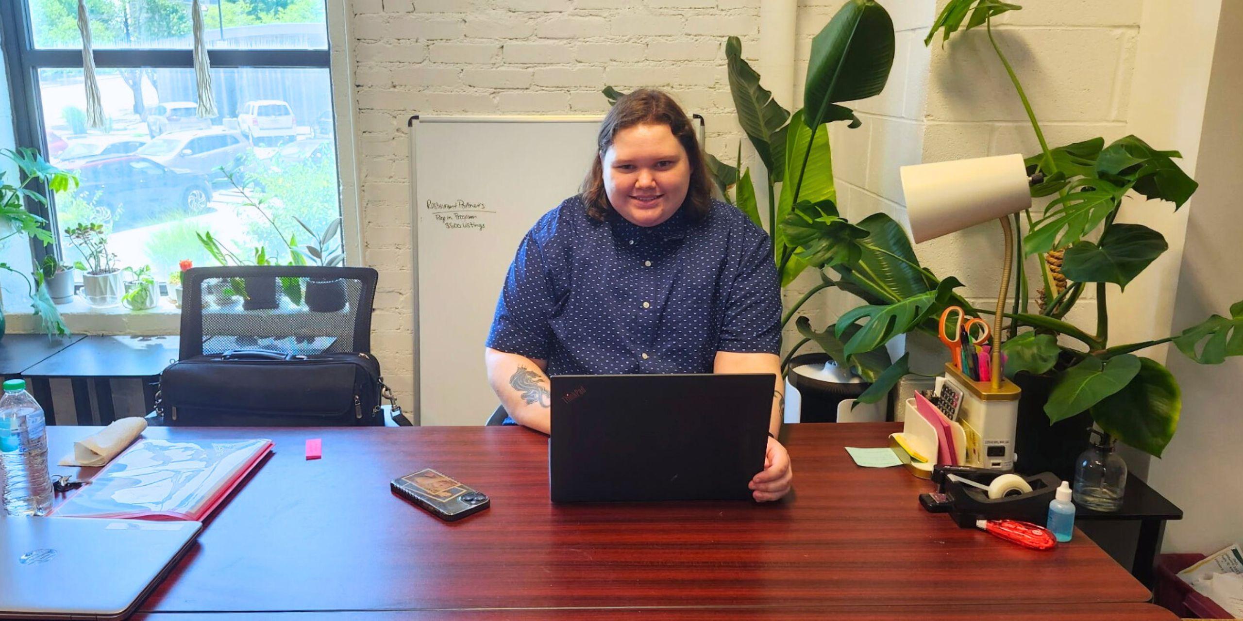 Lauren E. Boeckman ('26) at her internship at the Springfield Symphony Orchestra