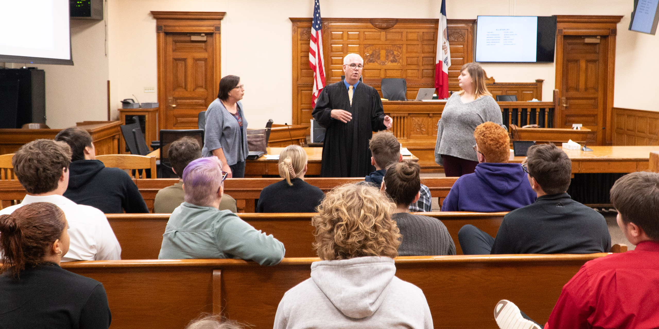 Students visiting Courtroom during Criminal Justice class